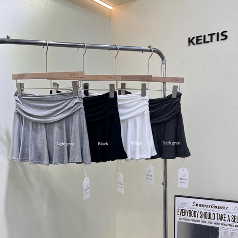 KELTIS Ladies Fancy Ruched Mini A-Line Skirts